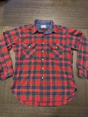 Vintage Pendleton Authentic Macpherson Red Tartan Wool Shirt Jacket L